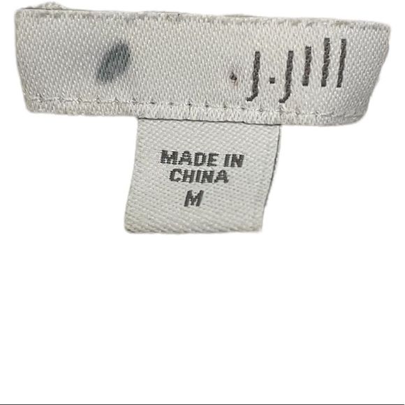 J. Jill White Blue Green Striped Long Sleeve Long Line Knit Crochet Cardigan Top - Picture 6 of 7